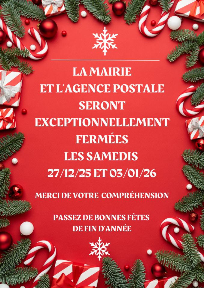 Fermeture Mairie et Agence Postale Image 1